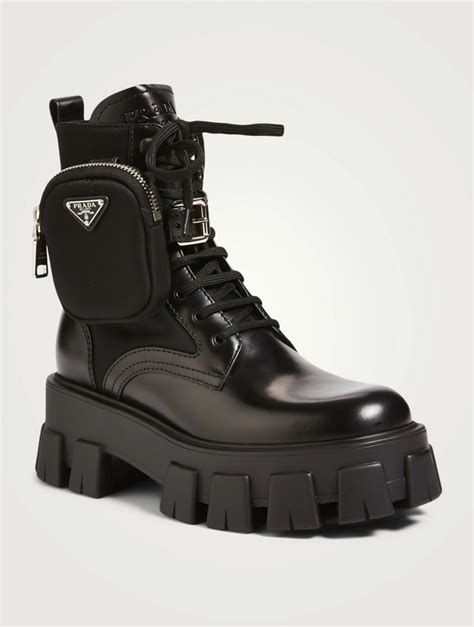 black prada boots women|prada black platform boots.